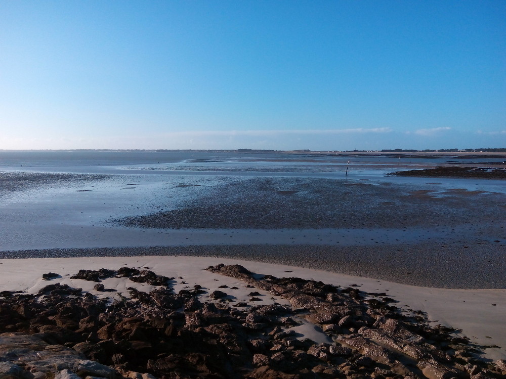 Plage à marée basse